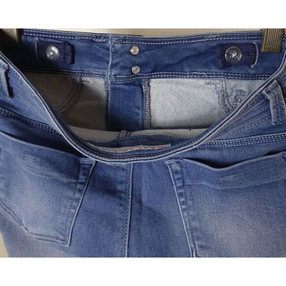 Girls Denim Stretch Jeans 7/8 Adjustable Waist Skinny Leg NWOT - Picture 4 of 5